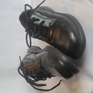 Boys' Hush Puppies Ty Oxford Black Uniform Dress Shoe, Size 4M